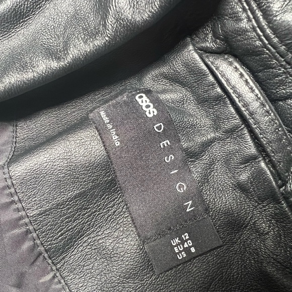 ASOS Design Leather Biker Jacket - Picture 4 of 6